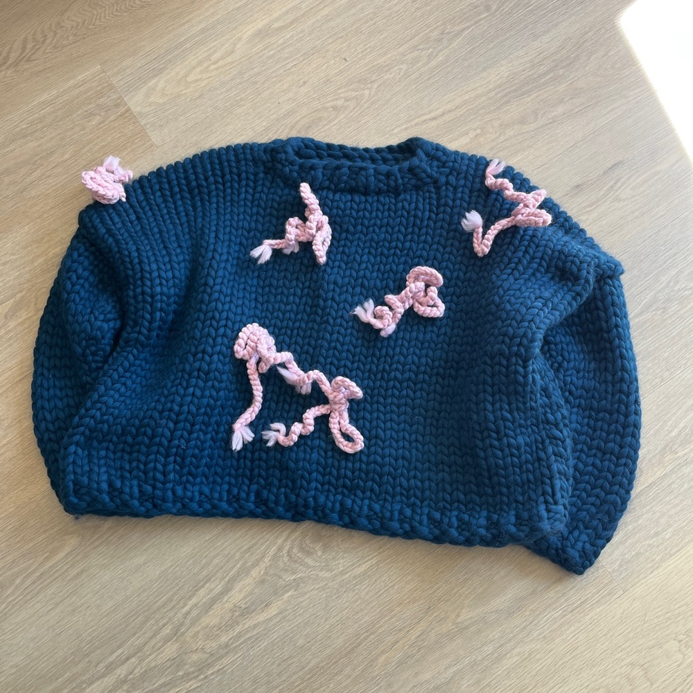 Hope Macaulay Chunky Bow Knit Sweater Size